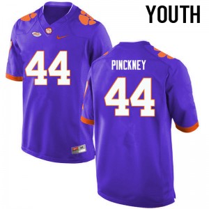 Youth Nyles Pinckney Purple Clemson University College Football #44 Jersey 839330-838