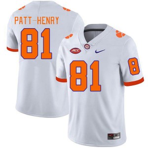 Men Olsen Patt-Henry White Clemson Tigers College Football #81 Jersey 531405-935
