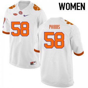 Women Patrick Phibbs White CFP Champs College Football #58 Jersey 768785-508