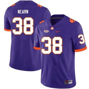 Men Peter Nearn Purple Clemson Tigers College Football #38 Jersey 706478-915