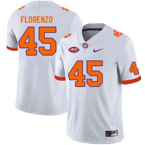 Men Philip Florenzo White Clemson Tigers College Football #45 Jersey 232387-584