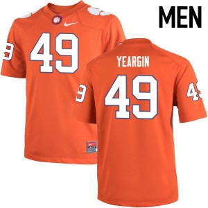 Men Richard Yeargin Orange Clemson Tigers College Football #49 Jersey 779757-117