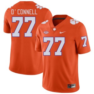 Men Ronan O'Connell Orange Clemson Tigers College Football #77 Jersey 523755-974