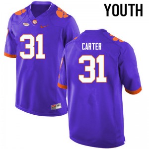 Youth Ryan Carter Purple CFP Champs College Football #31 Jersey 843526-432