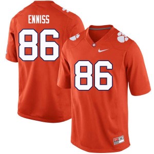Men Ryan Enniss Orange Clemson Tigers College Football #86 Jersey 628829-753