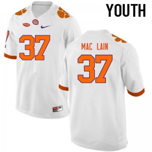 Youth Ryan Mac Lain White CFP Champs College Football #37 Jersey 139115-343