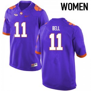 Women Shadell Bell Purple Clemson Tigers College Football #11 Jersey 837768-113