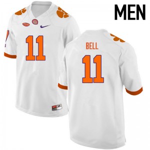 Men Shadell Bell White Clemson College Football #11 Jersey 105738-182
