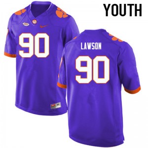 Youth Shaq Lawson Purple Clemson College Football #90 Jersey 739992-782