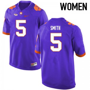 Women Shaq Smith Purple Clemson University College Football #5 Jersey 227224-468