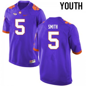 Youth Shaq Smith Purple Clemson National Championship College Football #5 Jersey 522820-278