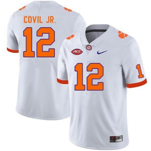 Men Sherrod Covil Jr. White Clemson University College Football #12 Jersey 382554-545