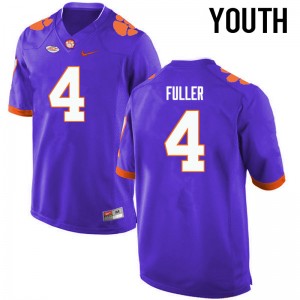 Youth Steve Fuller Purple Clemson National Championship College Football #4 Jersey 828548-938