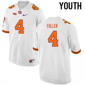 Youth Steve Fuller White Clemson Tigers College Football #4 Jersey 194631-861