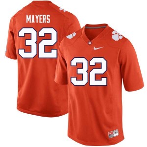Men Sylvester Mayers Orange Clemson University College Football #32 Jersey 505860-263