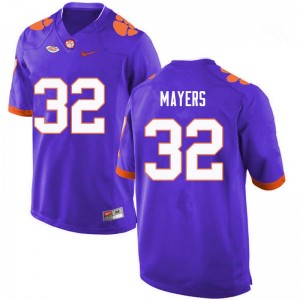 Men Sylvester Mayers Purple Clemson University College Football #32 Jersey 753487-647