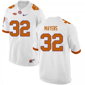Men Sylvester Mayers White Clemson Tigers College Football #32 Jersey 452017-158