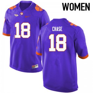 Women Tavares Chase Purple Clemson College Football #18 Jersey 884730-951