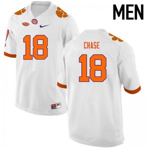 Men Tavares Chase White Clemson Tigers College Football #18 Jersey 820381-117