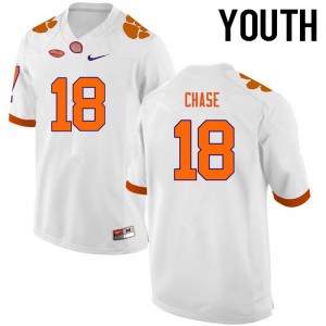 Youth Tavares Chase White Clemson College Football #18 Jersey 256010-487