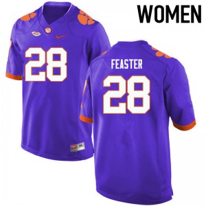 Women Tavien Feaster Purple Clemson College Football #28 Jersey 311150-473