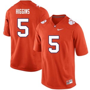 Men Tee Higgins Orange Clemson Tigers College Football #5 Jersey 434805-532