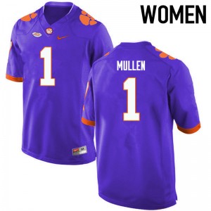 Women Trayvon Mullen Purple CFP Champs College Football #1 Jersey 499509-557