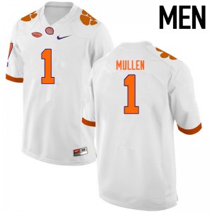 Men Trayvon Mullen White Clemson Tigers College Football #1 Jersey 509181-412