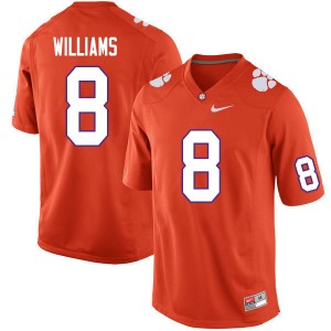 Men Tre Williams Orange Clemson National Championship College Football #8 Jersey 778253-596