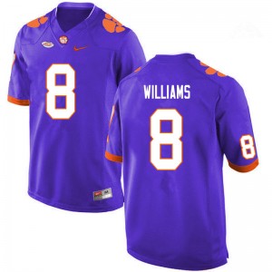 Men Tre Williams Purple Clemson National Championship College Football #8 Jersey 304991-665