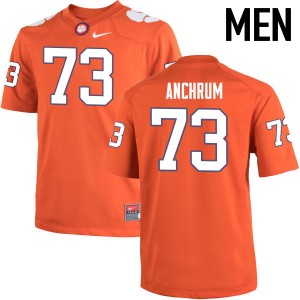 Men Tremayne Anchrum Orange Clemson Tigers College Football #73 Jersey 858294-706