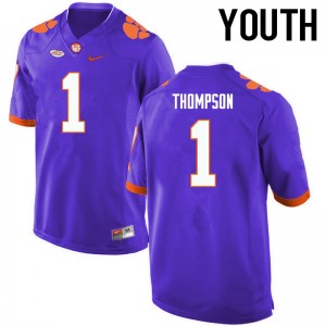 Youth Trevion Thompson Purple Clemson University College Football #1 Jersey 120760-377