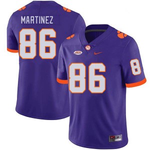 Men Tristan Martinez Purple Clemson University College Football #86 Jersey 676792-767