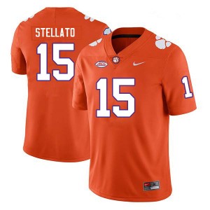 Men Troy Stellato Orange Clemson College Football #15 Jersey 178563-938