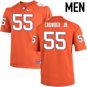 Men Tyrone Crowder Jr. Orange Clemson Tigers College Football #55 Jersey 539954-718