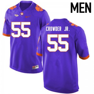 Men Tyrone Crowder Jr. Purple CFP Champs College Football #55 Jersey 778041-862