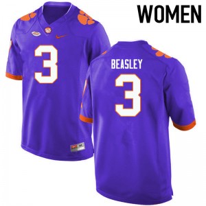 Women Vic Beasley Purple Clemson University College Football #3 Jersey 138155-607