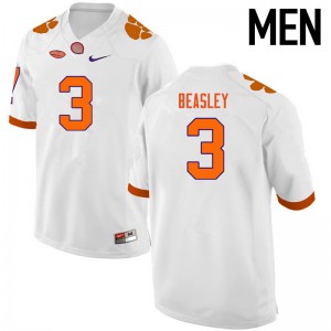 Men Vic Beasley White Clemson National Championship College Football #3 Jersey 430715-186