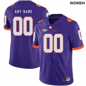 Women Custom Purple CFP Champs College Football #00 Jersey 132598-140