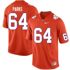 Men Walker Parks Orange Clemson National Championship College Football #64 Jersey 829040-864