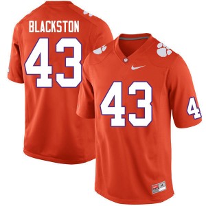 Men Will Blackston Orange Clemson University College Football #43 Jersey 289315-817