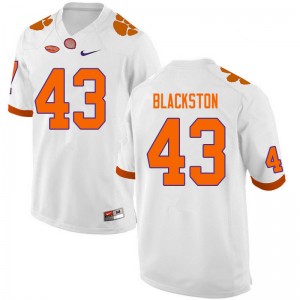 Men Will Blackston White Clemson Tigers College Football #43 Jersey 190747-826