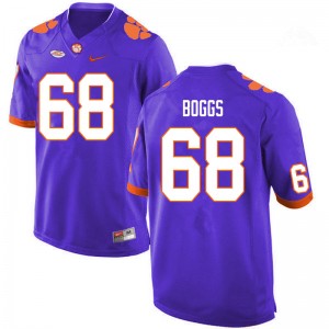 Men Will Boggs Purple Clemson Tigers College Football #68 Jersey 539493-196
