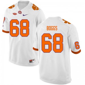 Men Will Boggs White Clemson Tigers College Football #68 Jersey 551191-739