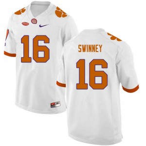Men Will Swinney White Clemson Tigers College Football #16 Jersey 858977-103