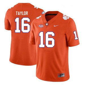 Men Will Taylor Orange Clemson College Football #16 Jersey 719484-899