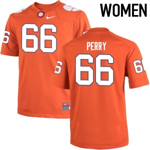 Women William Perry Orange Clemson University College Football #66 Jersey 865085-496