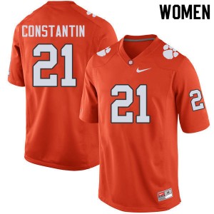 Women Bryton Constantin Orange Clemson College Football #21 Jersey 767288-782