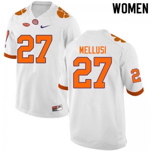 Women Chez Mellusi White Clemson Tigers College Football #27 Jersey 529193-606