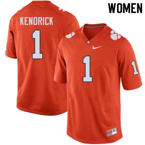 Women Derion Kendrick Orange Clemson National Championship College Football #1 Jersey 789194-814